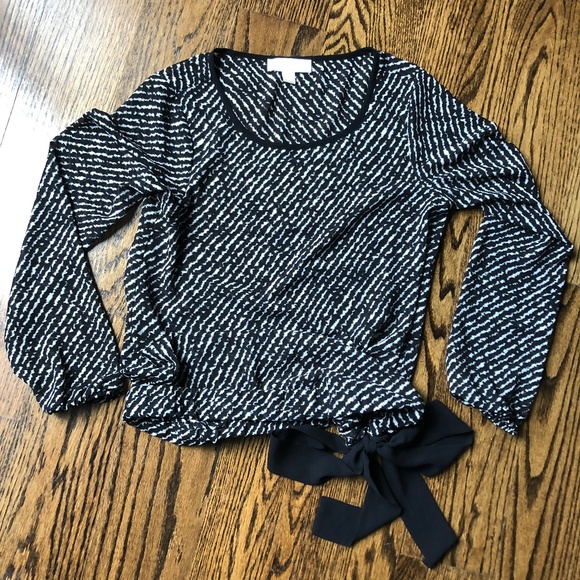 Michael Kors Tops - Michael Kors Sheer Blouse, Bow Waist, X-Small